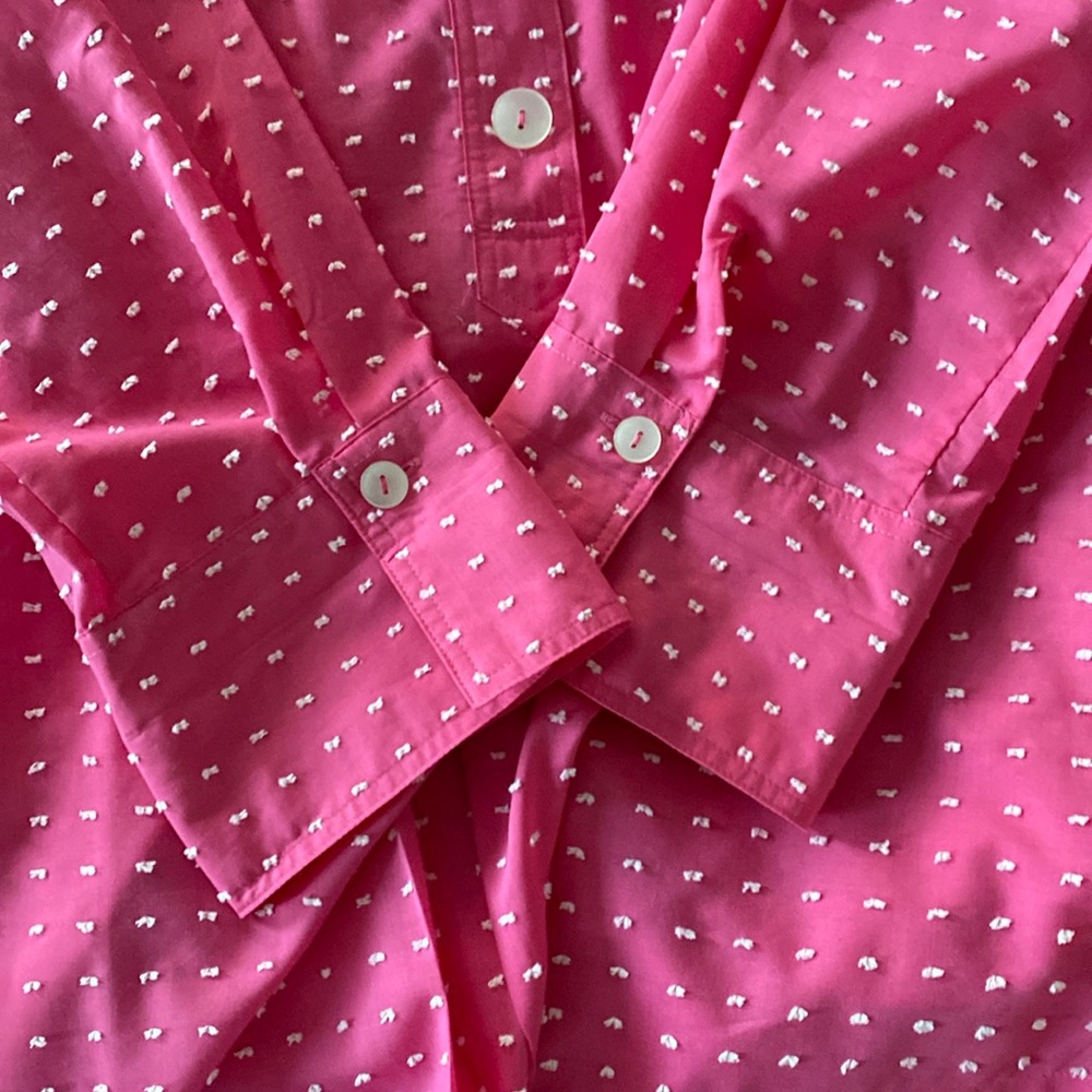 Appleseed’s  Clip Dot Pop Over Blouse/Shirt - Size Medium - NWOT - Picture 10 of 11